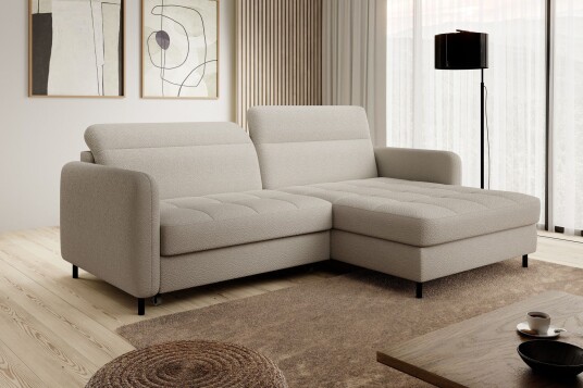 Manoti 3 seters Sovesofa m. Divan med Oppbevaring   Beige