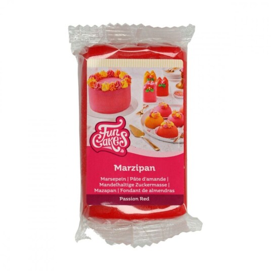Rød Marsipan Fra Funcakes 250g Rød Marsipan Fra Funcakes 250g