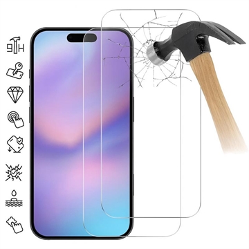 iPhone 17 Pro Beskyttelsesglass   9H   Case Friendly   2 Stk.   Gjennomsiktig
