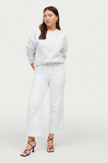 Ellos Collection Jeans Kourtney Cropped Hvit