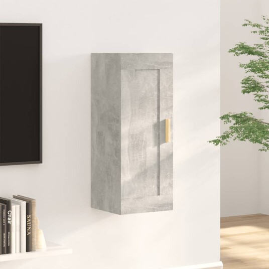 vidaXL Veggskap betonggr? 35x34x90 cm konstruert tre vidaXL Veggskap betonggr? 35x34x90 cm konstruert tre