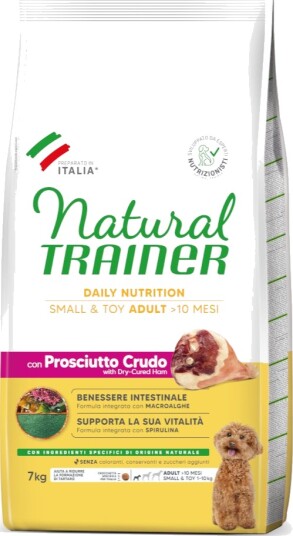 Natural Trainer Tørrfôr Adult Dog Small & Toy Skinke 7 kg
