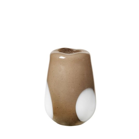 Ada Dot Vase 26 cm Taupe/Warm Grey