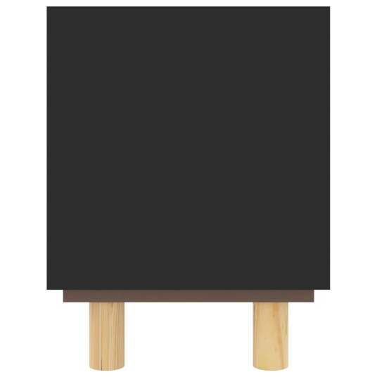 vidaXL TV-benk svart 105x30x40 cm heltre furu og naturrotting