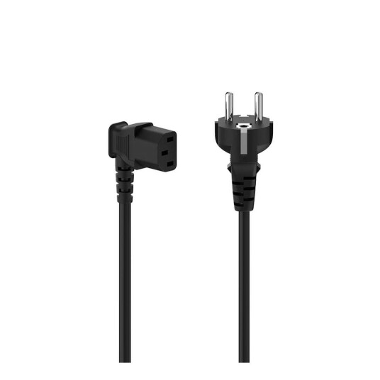 HAMA Strømkabel Vinklet 3 polet Sort 5,0m HAMA Strømkabel Vinklet 3 polet Sort 5,0m