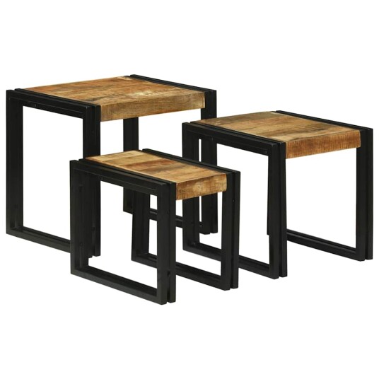 Nestingbord 3 stk Solid Mangotre