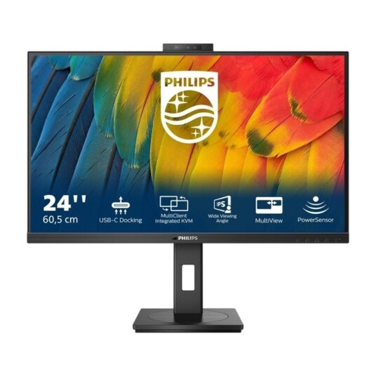 Philips 24B1U5301H 24" FHD IPS PC-skjerm med USB-C og KVM-switch - Svart Philips 24B1U5301H 24" FHD IPS PC-skjerm med USB-C og KVM-switch - Svart