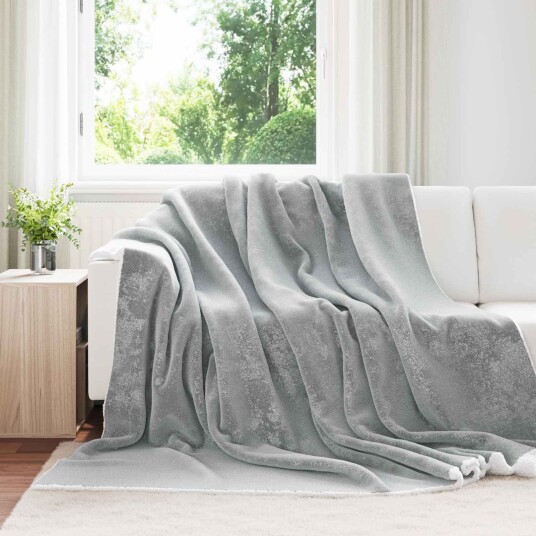 vidaXL Kastteppe Grå 220 x 240 cm Fleece