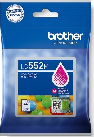 Brother LC552M magenta blekkpatron 550 sider