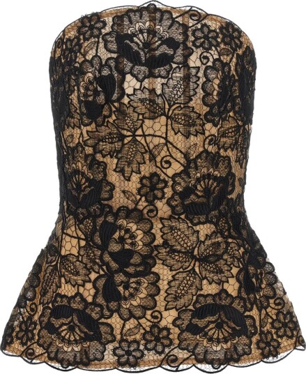 Elie Saab, Dame, Topper, Svart, M,