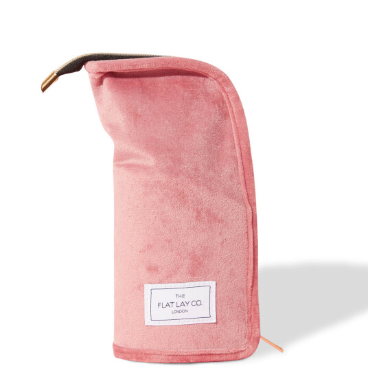 The Flat Lay Co. Standing Brush Case Pink Velvet The Flat Lay Co. Standing Brush Case Pink Velvet