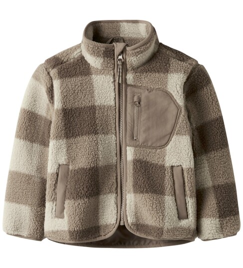 Name It Nmmmonico Sherpa Jacket Check Brown 110 Name It Nmmmonico Sherpa Jacket Check Brown 110