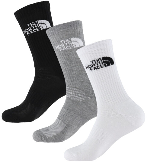 The North Face 3-Pack Sport Crew Sock White/Grey/Black