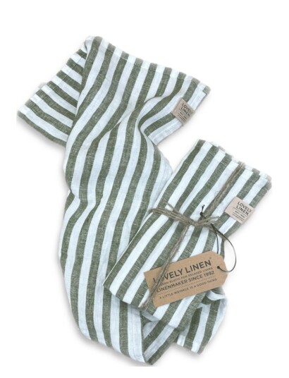 Lovely Linen Misty Guest Towel Green Lovely Linen JEEP GREEN 35X50CM