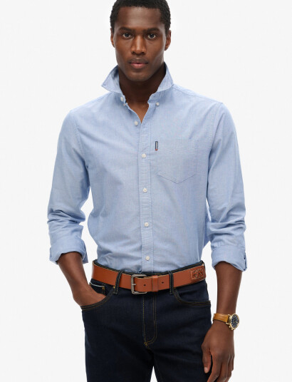 Superdry Essentials Oxford Shirt - Blue - XXXL