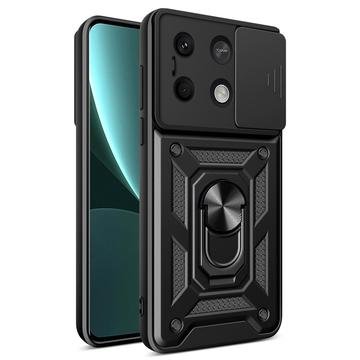 Xiaomi Redmi Note 13 Hybrid-deksel med Roterende Ring med Kameraskjold Svart