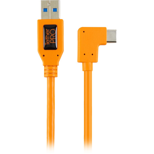TetherPro USB-C Vinklet Kabel 50 cm Oransje USB 3.0 TetherPro USB-C Vinklet Kabel 50 cm Oransje USB 3.0