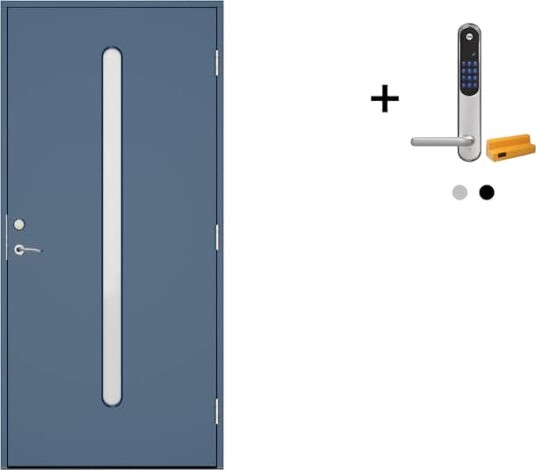 Ytterdør Swedoor Advance-Line Nordic Helsinki med Yale Doorman Classic Home