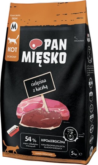 Pan Mięsko Tørrfôr Cat Kalv Med And Medium 2 X 5 kg