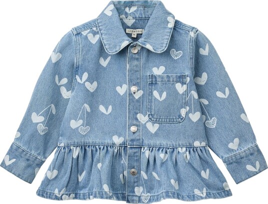 Liewood Kenza Printed Denim Overshirt Blue 92 Liewood Kenza Printed Denim Overshirt Blue 92