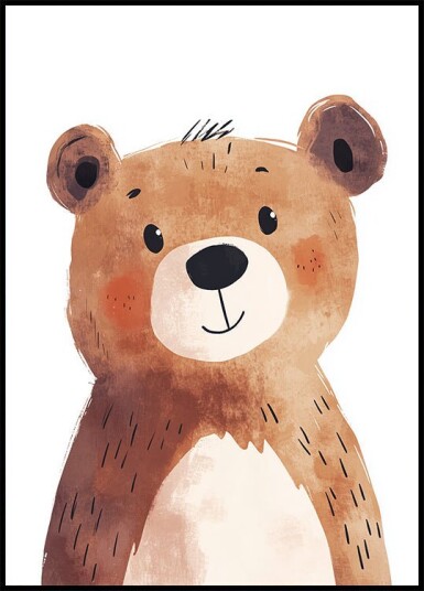 Cute Bear Plakat Plakat / 21x30cm