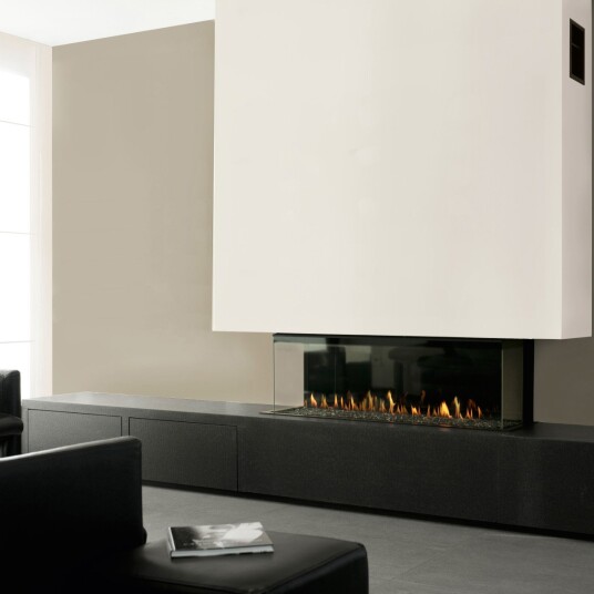 M-Design Luna 1300DC Diamond gasspeis - panorama med glass på tre sider