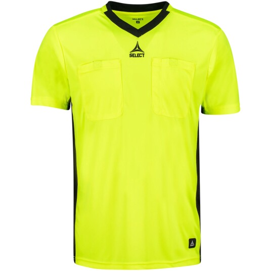 Select Referee Shirt Short Sleeve v21, dommerdrakt senior Yellow/Black