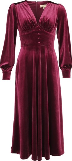 Timeless London - Goth Middellang kjole - Balia Dress - XS til 4XL - Damer - burgunder