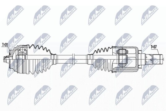 Nty Drivaksel NTY NPW BM 166 Nty Drivaksel NTY NPW BM 166