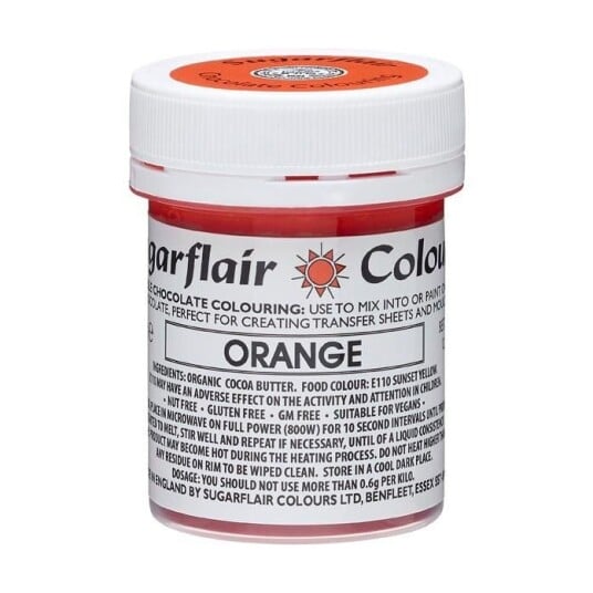 Sugarflair Sjokoladefarge Oransje 35g 