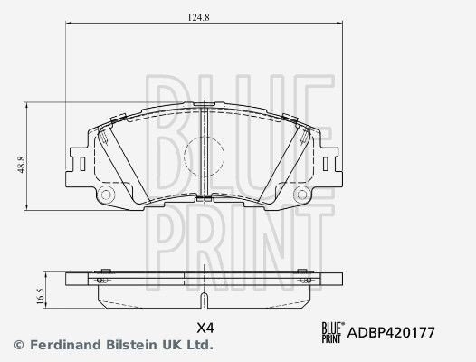 Bremseklosser BLUE PRINT ADBP420177 Bremseklosser BLUE PRINT ADBP420177