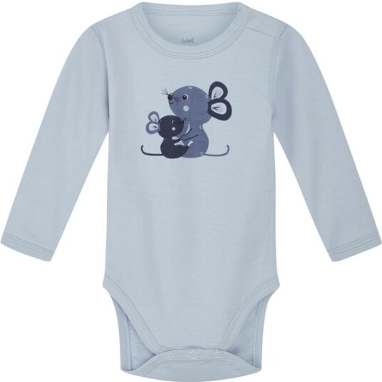 Hust&Claire ull Hust & Claire Baloo body ull/bambus mus Cloud Blue Hust&Claire ull Hust & Claire Baloo body ull/bambus mus Cloud Blue