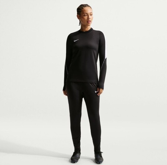 Nike Strike Treningsskjorte Dri fit Langermet   Svart/hvit Kvinner størrelse Large