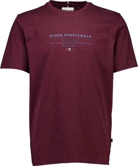 Bison O Neck Print Tee WINE MEL XXL Bison O Neck Print Tee WINE MEL XXL