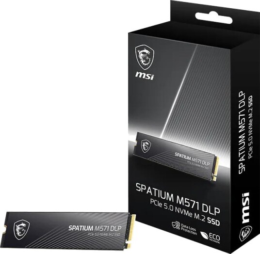 MSI Spatium M571 2TB PCIe 5.0 NVMe M.2 Harddisk med 14500 MB/s MSI Spatium M571 2TB PCIe 5.0 NVMe M.2 Harddisk med 14500 MB/s