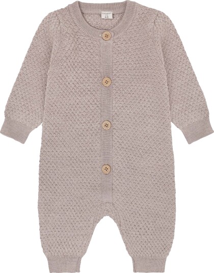 CeLaVi Strikket Jumpsuit Merinoull Mocha Meringue Melange 80