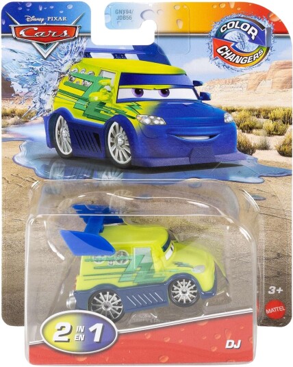 Disney Cars Fargeendrende Lekebil 1:55 DJ