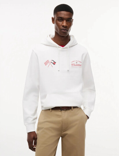 Tommy Hilfiger Th X Cf1 Varsity Graphic Hoodie White XXL Tommy Hilfiger Th X Cf1 Varsity Graphic Hoodie White XXL