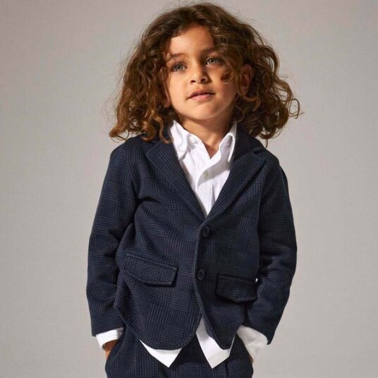 Name It Navy Blazer Check Nmmrobino Sweat Blazer Unb 92