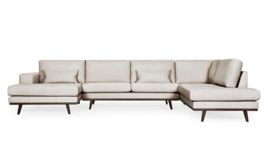 Soffadirekt STOCKHOLM Fusion U sofa Høyre Greige