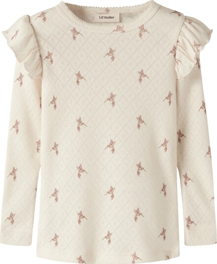 Lil"Atelier Nmfrachello Tyl Ls Slim Top Hea Lil TURTLEDOVE 122 128