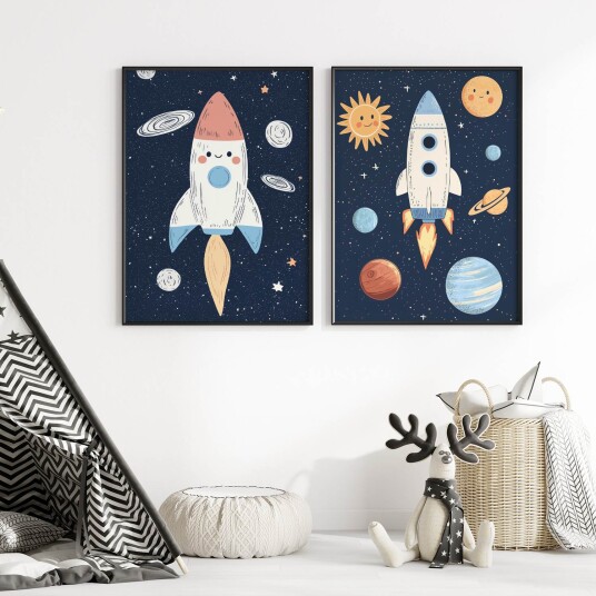 Plakat Romraketter / Sett av 2
