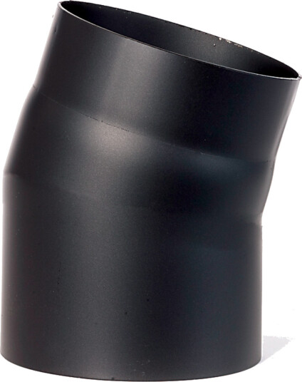 Tolmer Røkrør Kne Ø150x15° Kort 2.0mm Sort Lakk Tolmer Røkrør Kne Ø150x15° Kort 2.0mm Sort Lakk