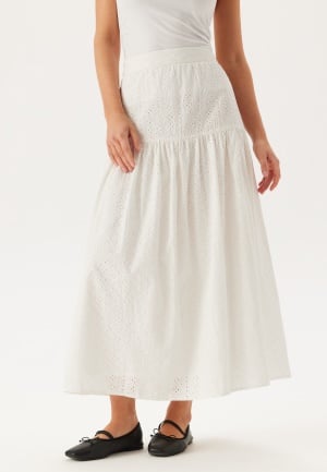 SELECTED FEMME Slfhannah Mw Long Broderi Skir Bright White 40 SELECTED FEMME Slfhannah Mw Long Broderi Skir Bright White 40