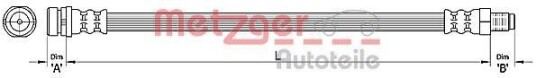 Bremseslange METZGER 4110368 Bremseslange METZGER 4110368