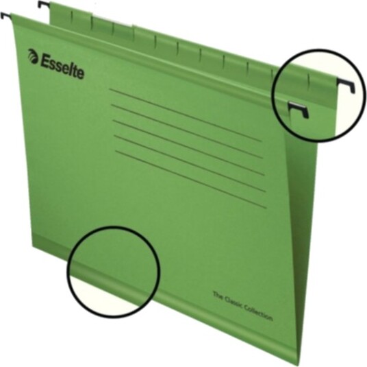 Hengemappe Classic Std A4 Grønn Pk/25