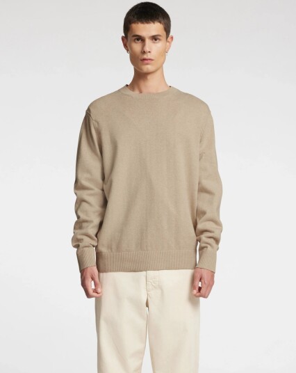Annarr Anrragi Ls Knit Twist Crew Neck Beige L