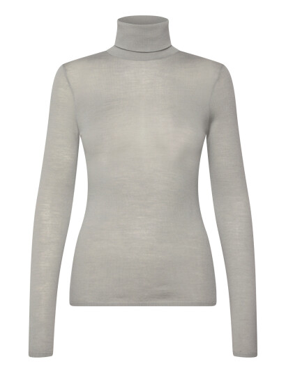 Malina Quinn Thin Turtleneck Wool Top Grey L Malina Quinn Thin Turtleneck Wool Top Grey L
