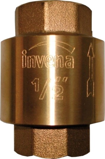 Invena Tilbakeslagsventil York 1/2" Med Lukkeinnsats I Messing Zz 14 015 Invena Tilbakeslagsventil York 1/2" Med Lukkeinnsats I Messing Zz 14 015