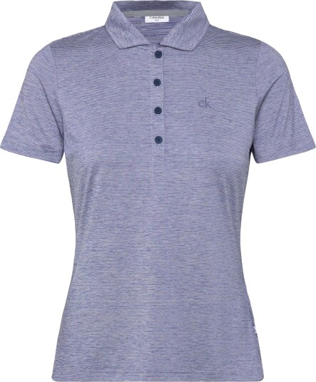 Calvin Klein Golf Mila Mini Stripe Polo   Navy   S